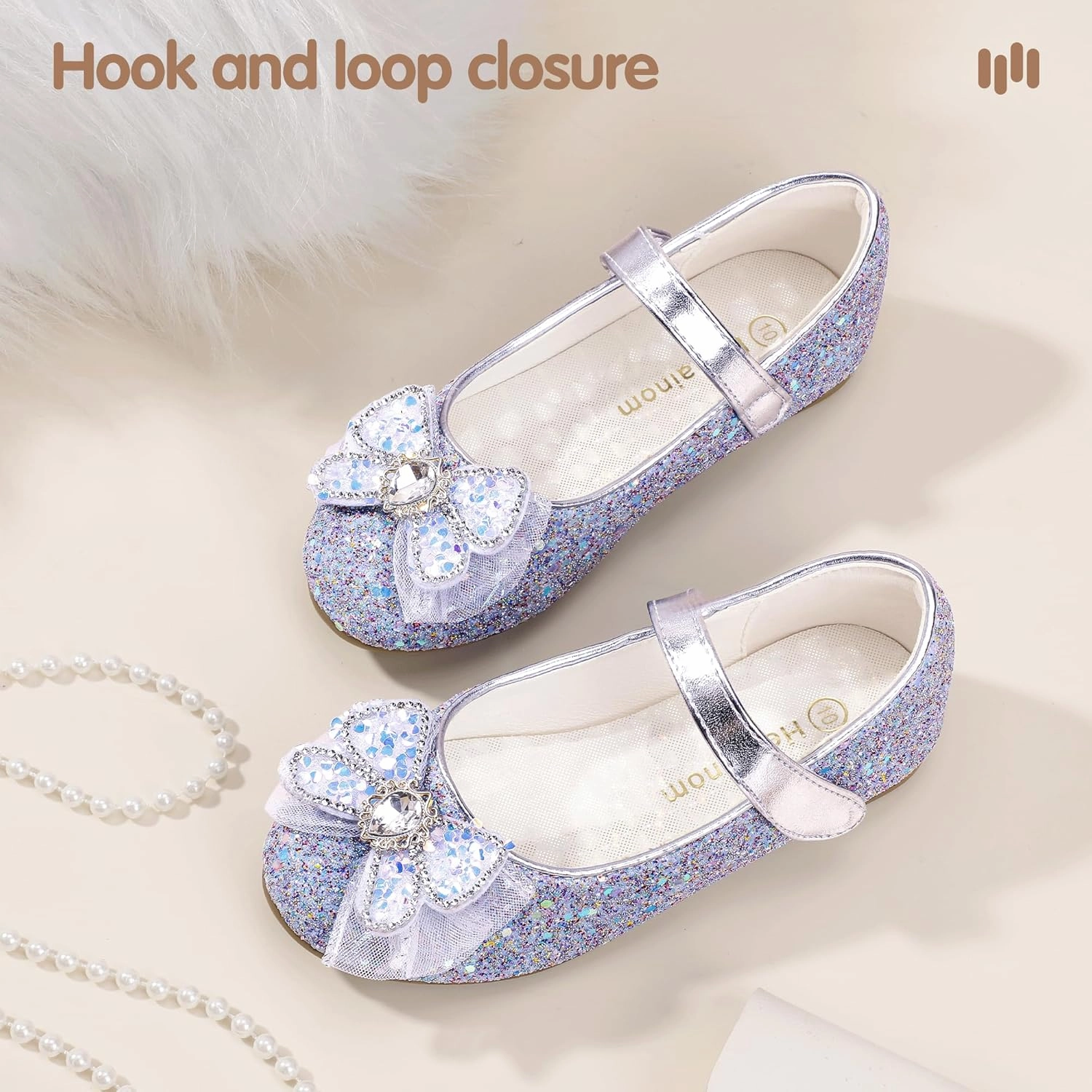Hehainom Toddler Dress Shoes Mary Jane Ballet Flats Sparkly Bow Little Kid Girls Wedding Party Shoes Djokovic Asics Shoes