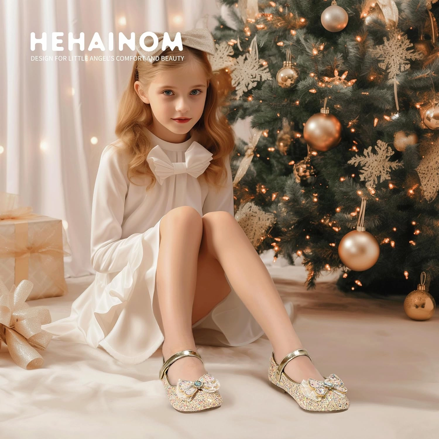 Asics Shoes Overpronation Hehainom Toddler Dress Shoes Mary Jane Ballet Flats Sparkly Bow Little Kid Girls Wedding Party Shoes