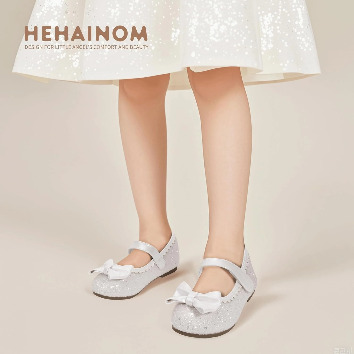 Hehainom Toddler Girls Dress Shoes Little Kids Flower Girl Sparkle Bow Ballet Flats School Wedding Party Shoes Asics Gel-venture 9 Trail Running Shoe