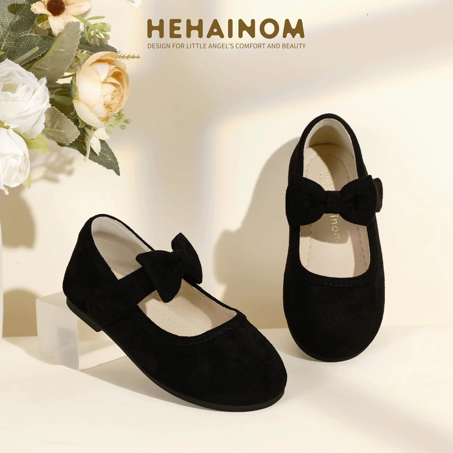 Asics Shoes Review Hehainom Toddler Girls Dress Shoes Little Kids Flower Girl Sparkle Bow Ballet Flats School Wedding Party Shoes