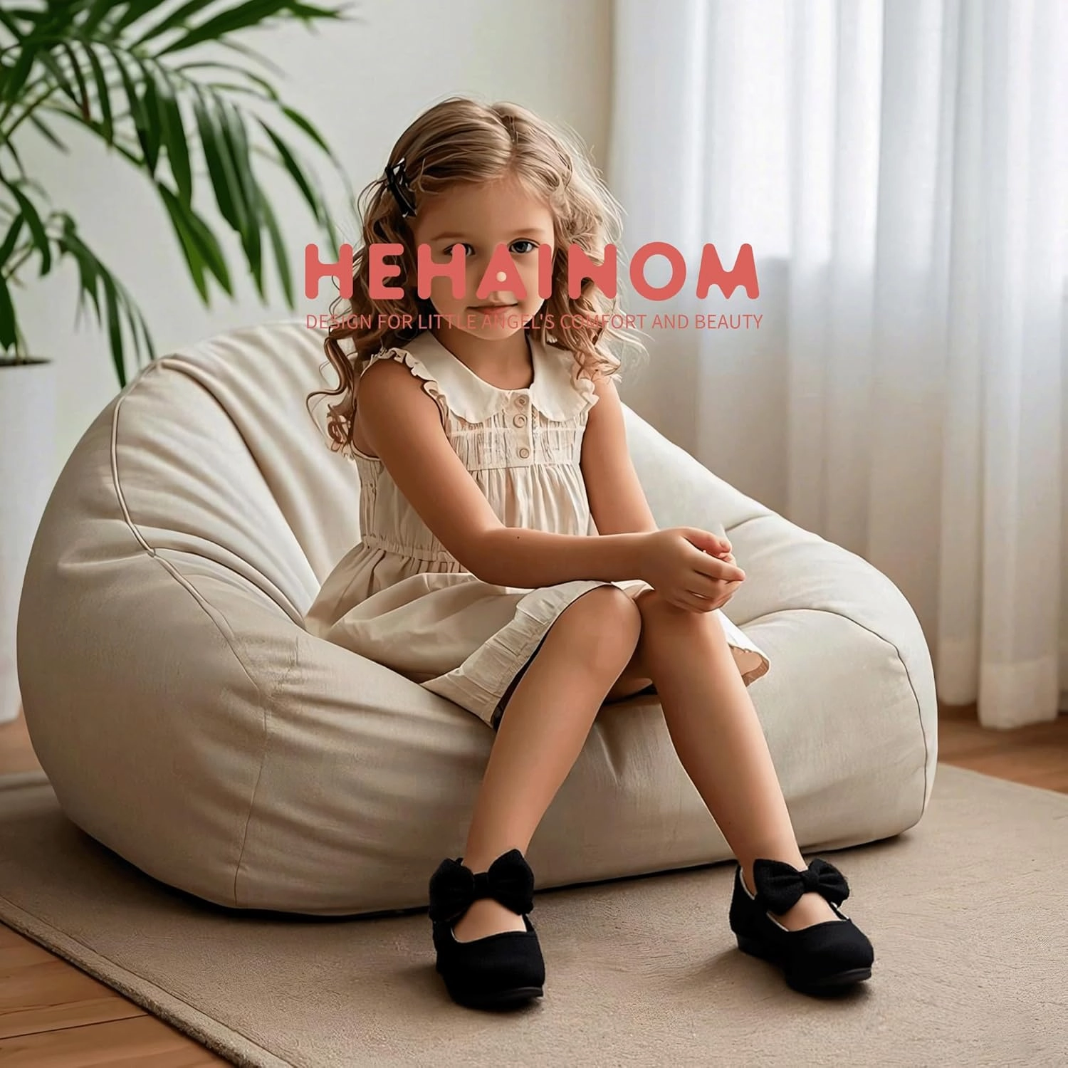 Hehainom Toddler Girls Dress Shoes Little Kids Flower Girl Sparkle Bow Ballet Flats School Wedding Party Shoes Asics Gel-game Tennis Shoes