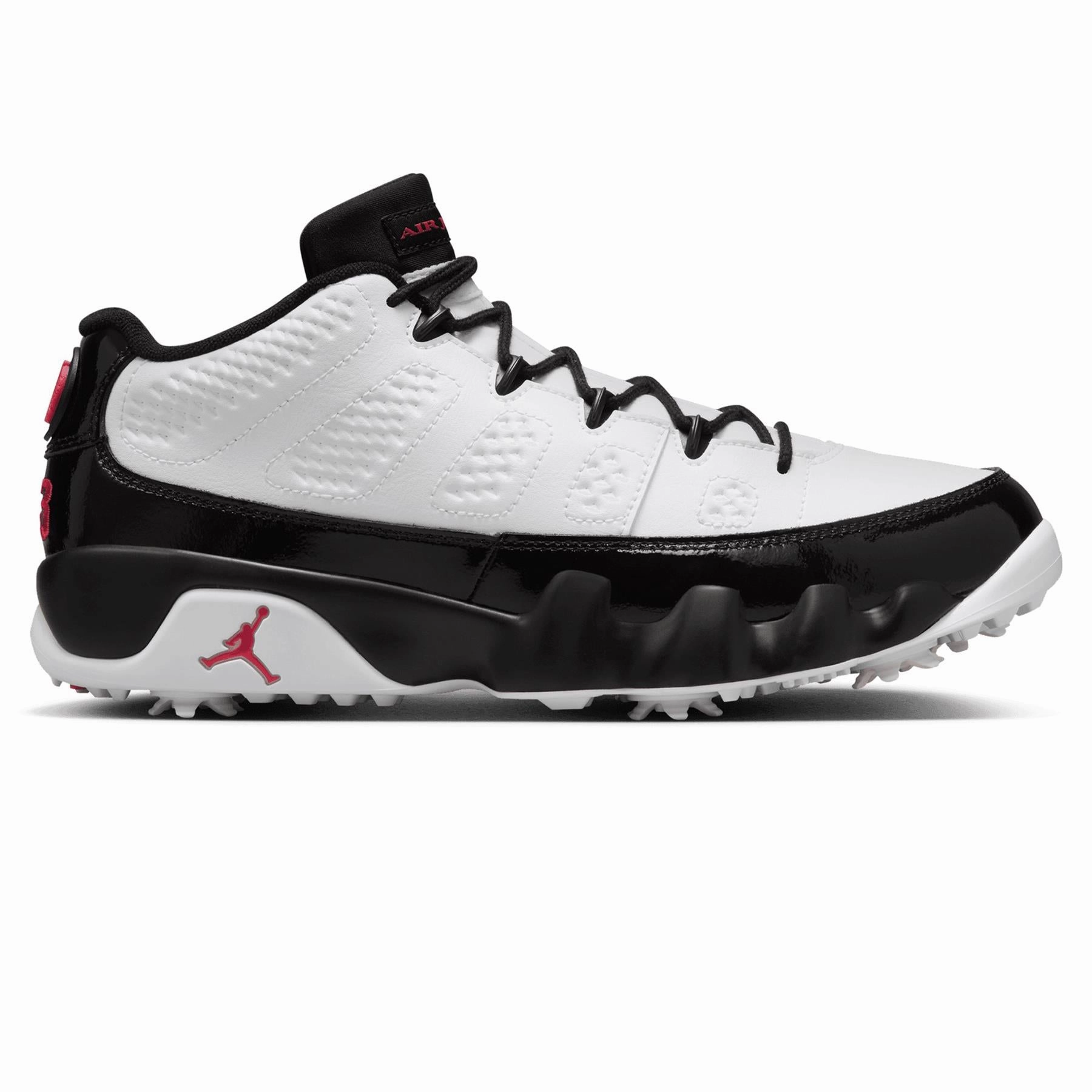 Air Jordan 9G Retro Golf Shoes White/Red Nike Diamond Turf Casual Shoes