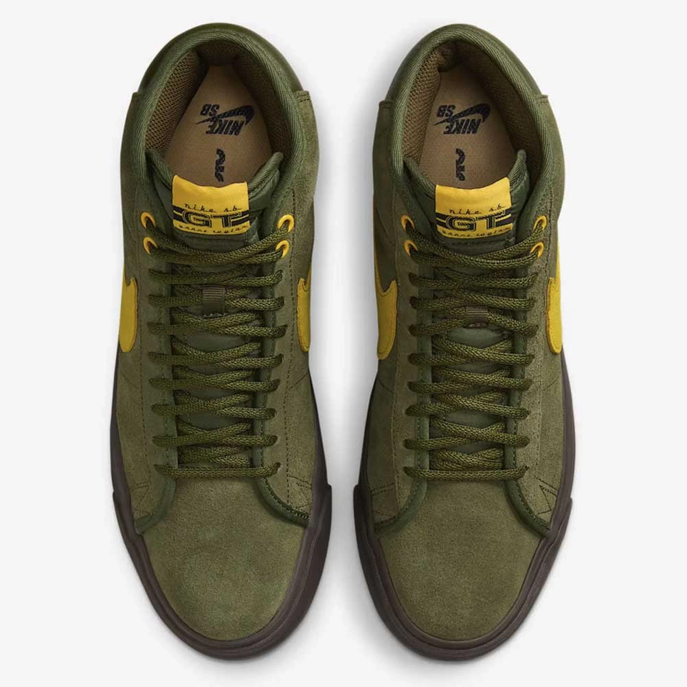 Latest Nike Shoes HM5838300 Anti Hero Rough Green Amarillo Blazer Mid Nike SB Suede Skateboard Shoes