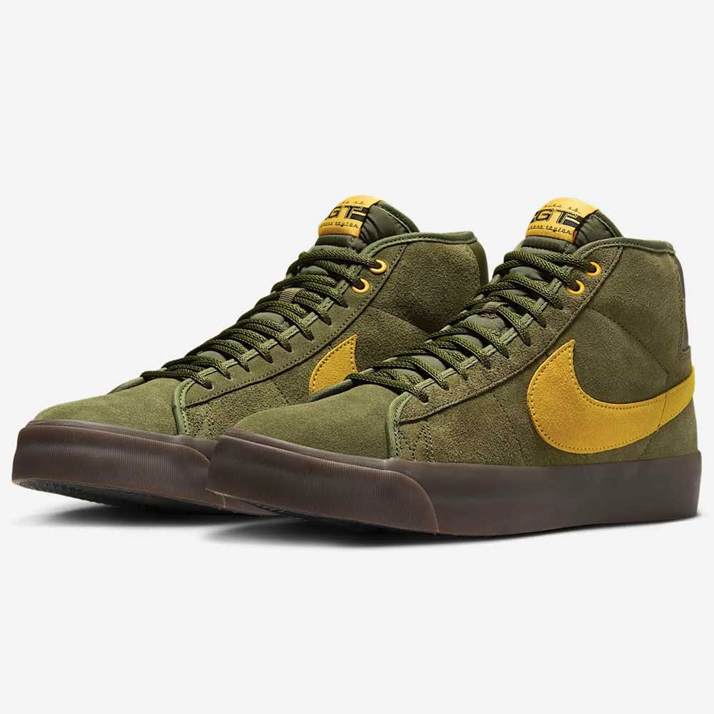 HM5838300 Anti Hero Rough Green Amarillo Blazer Mid Nike SB Suede Skateboard Shoes Nike Customize Shoes