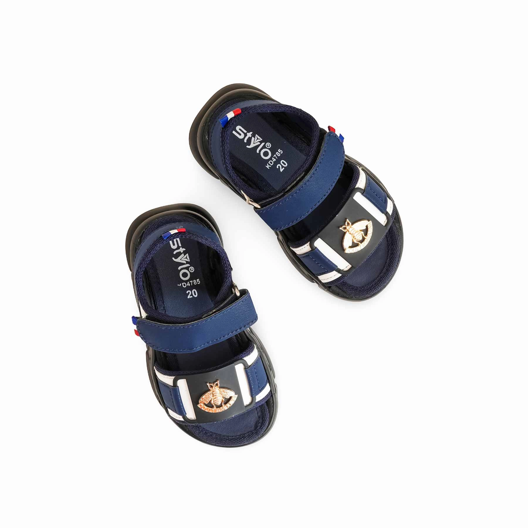 Boys Navy Formal Sandal KD4785 Minnetonka Sandals