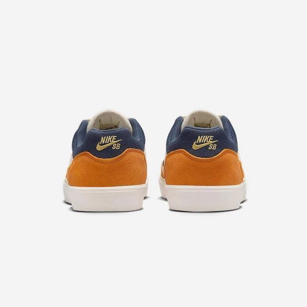 Georgia Bulldog Nike Shoes Nike SB Malor Skate Shoes Light Orewood Brown - Monarch - Sail - Thunder Blue