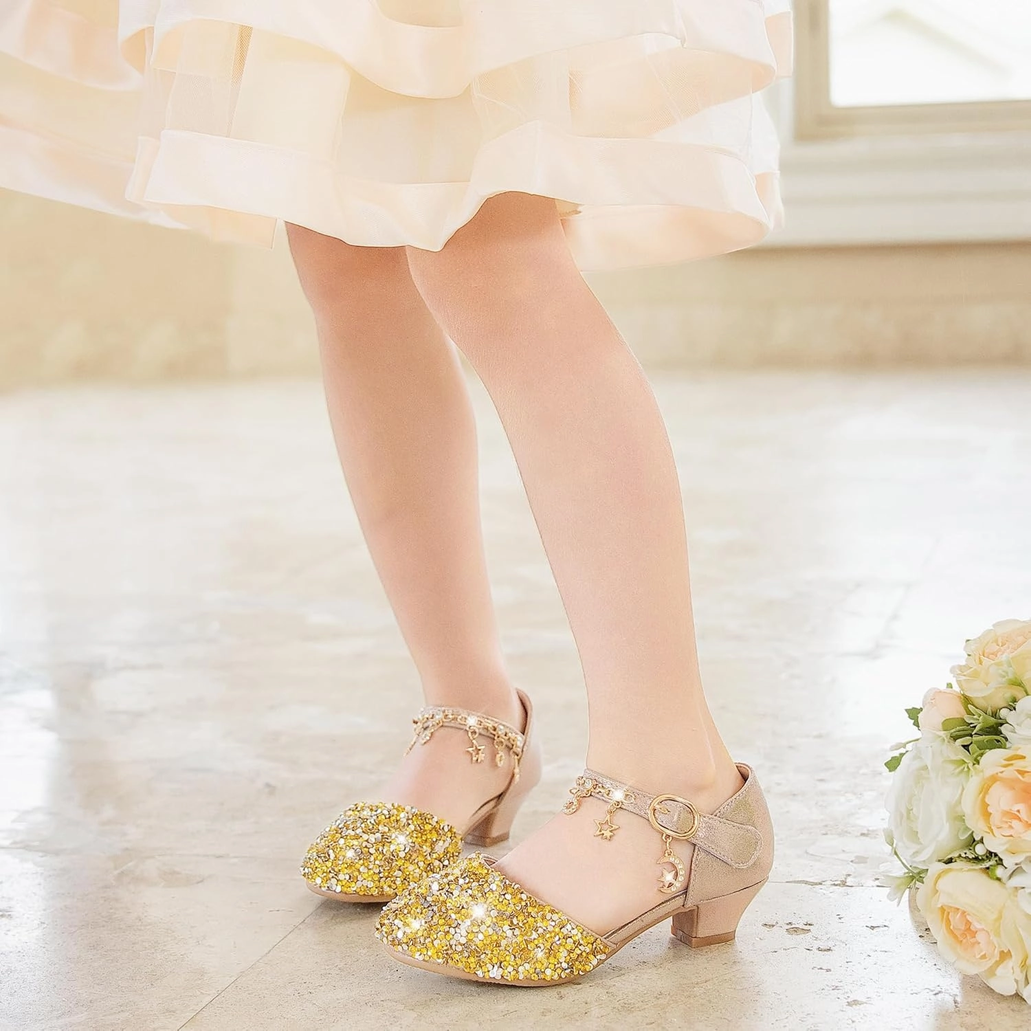 Shop Asics Tennis Shoes Furdeour Girls Dress Shoes Princess Crystal High Heels Closed Toe Party Wedding Flower Girls Shoes Toddler Little Big Kid