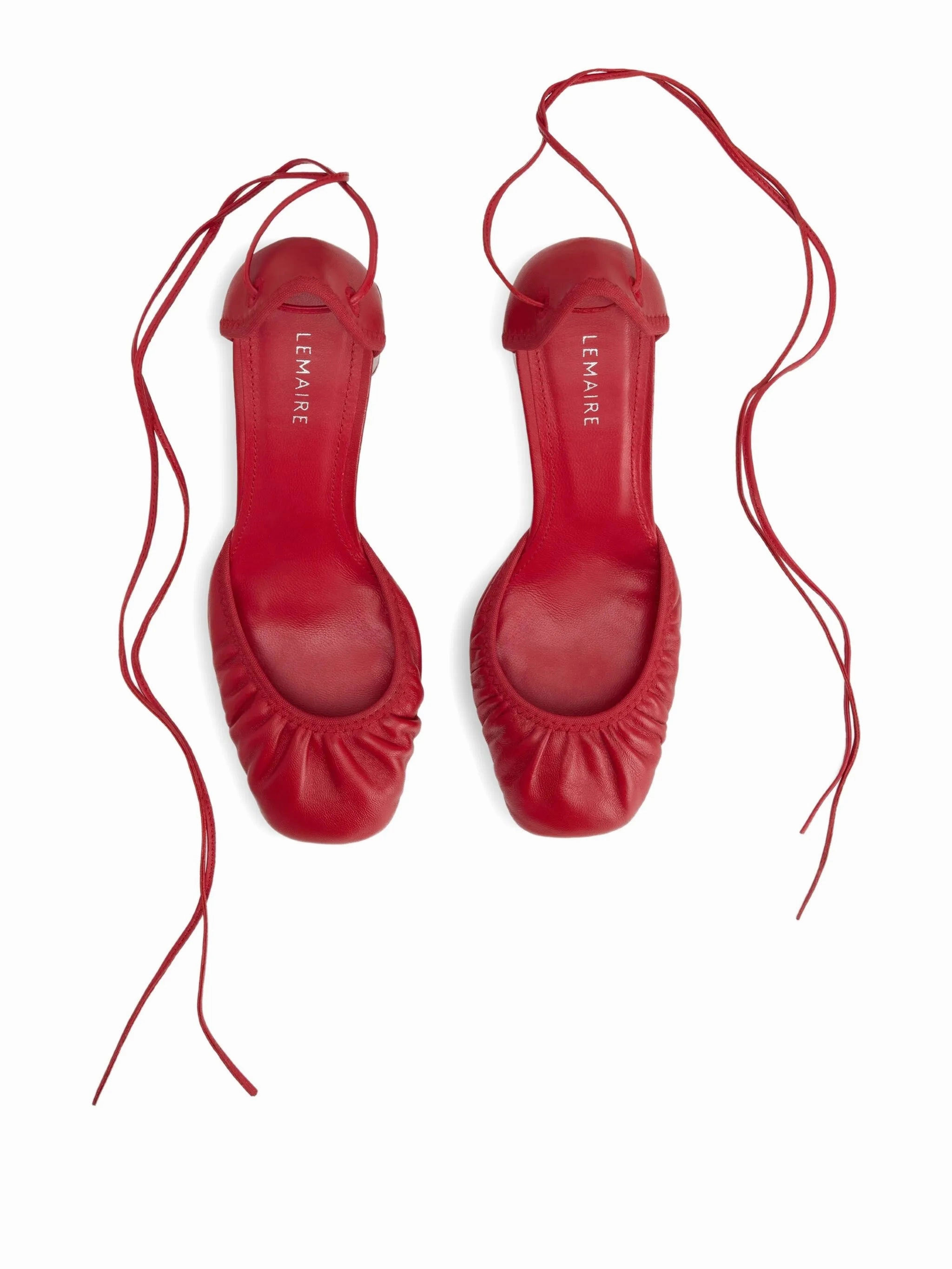 85mm Micro Ballerina 85 gathered-toe lace-up flats Extended Size Ankle Boots