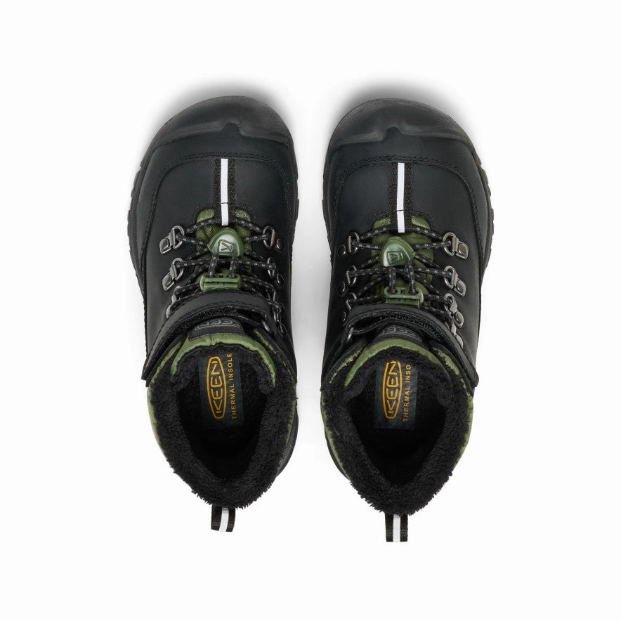 Little Kids' Kanibou Waterproof Winter Boot  |  Black/Bronze Green Every Day Snow Boots