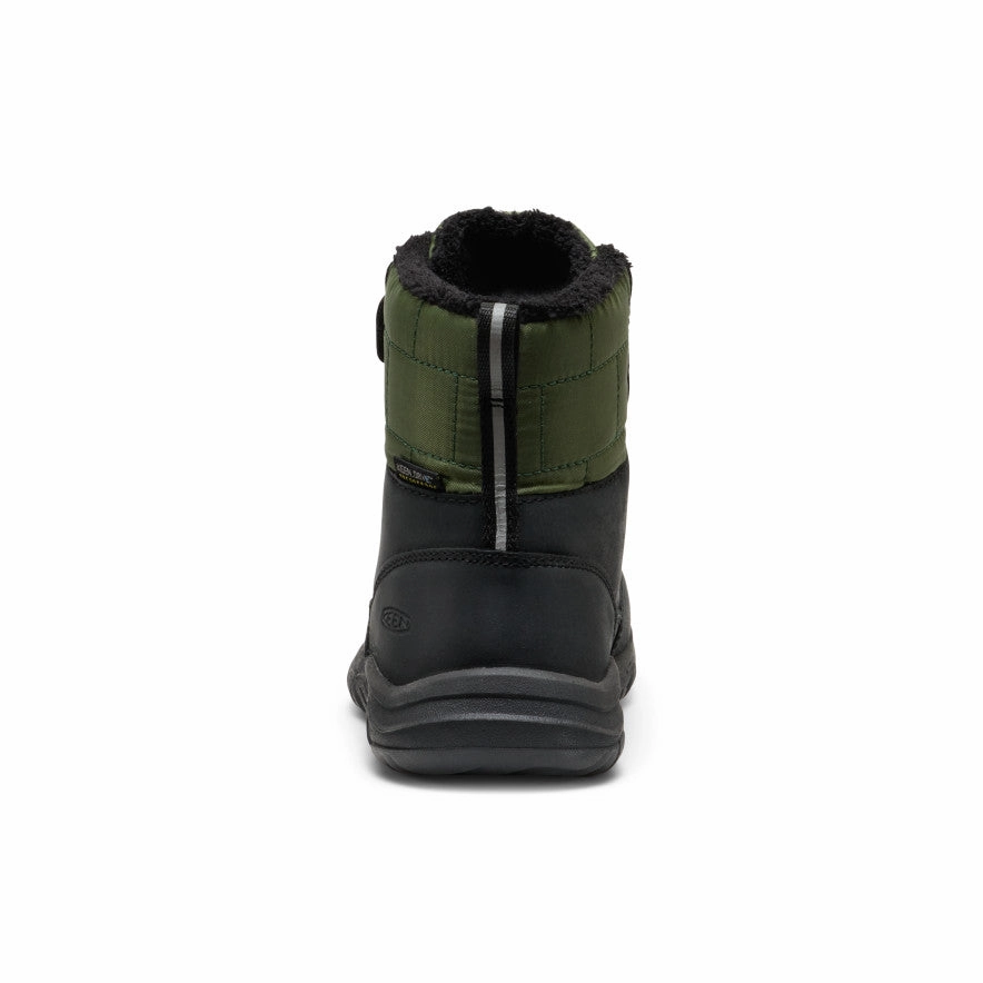 The North Face Snow Boots Little Kids' Kanibou Waterproof Winter Boot  |  Black/Bronze Green