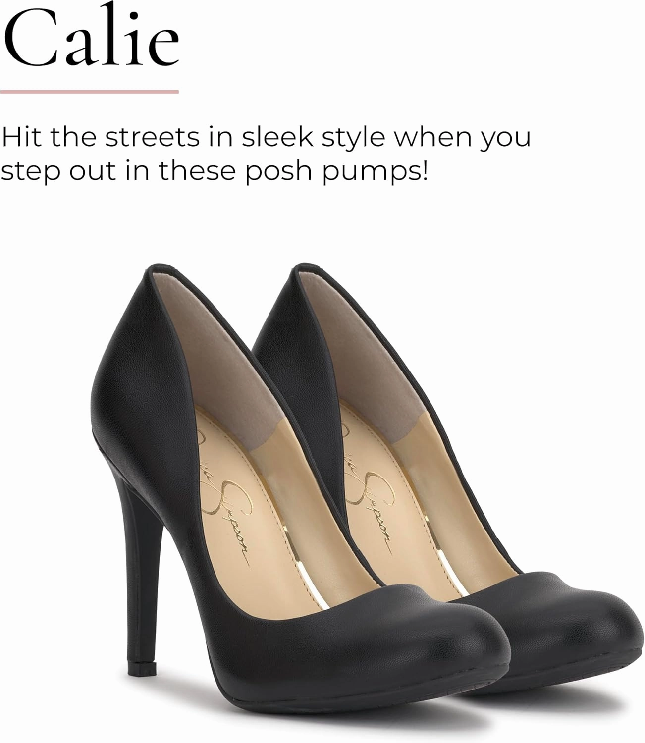 Jessica Simpson Women's Calie Round Toe Classic Heels Pumps Shoes Asics Track Shoes