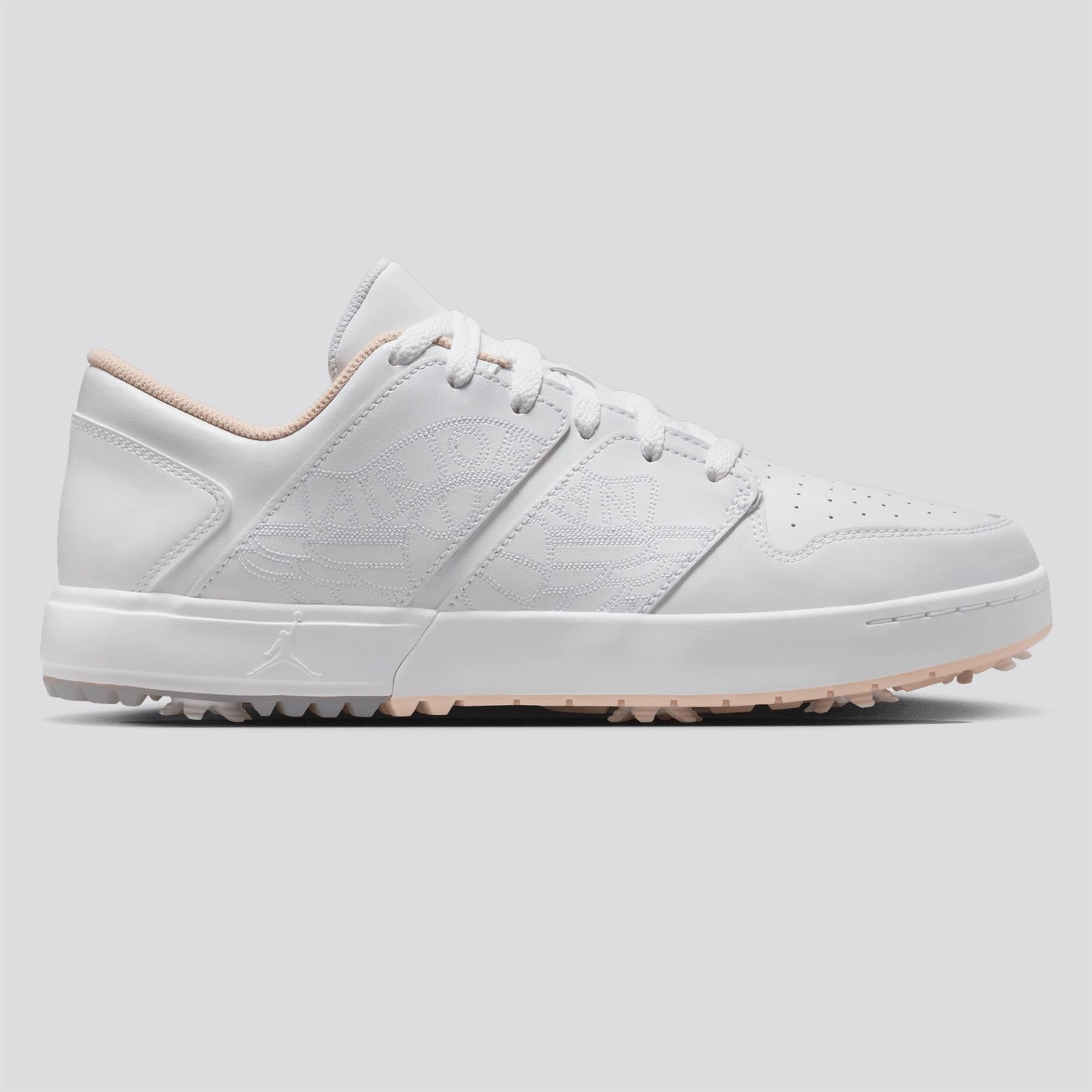 Jordan NU Retro 1 Golf Shoes White/Washed Coral Nike Bape Shoes