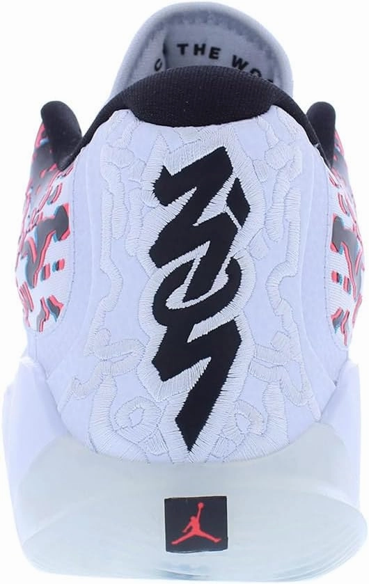 Jordan Zion 3 Men's Shoes (DR0675-106, White/University RED/Cement Grey) Nike Sock Tennis Shoes