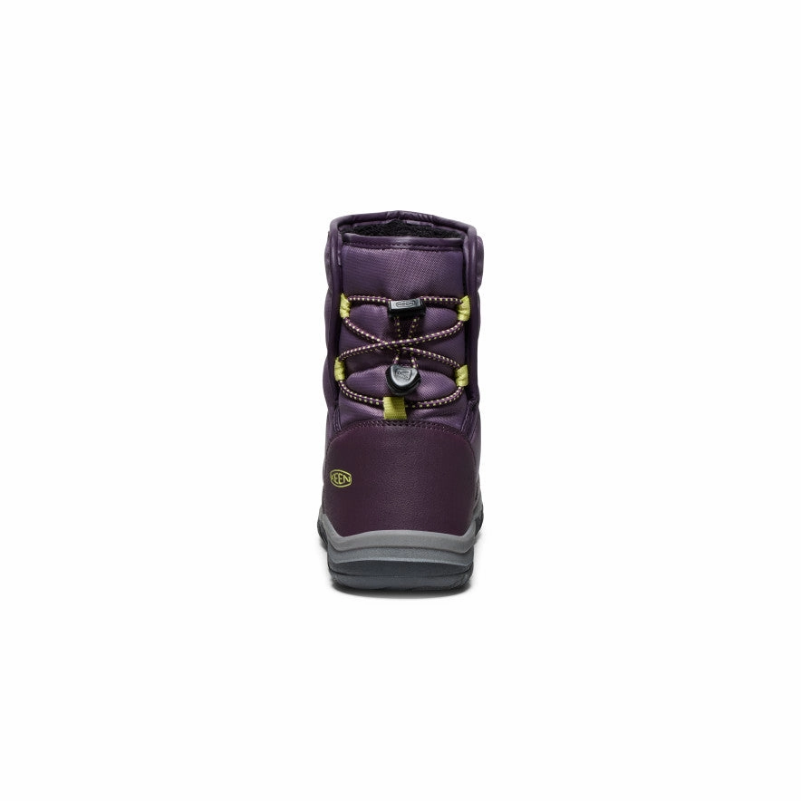 Big Kids' Puffrider Waterproof Winter Boot  |  Black Plum/Daiquiri Green Beige Snow Boots