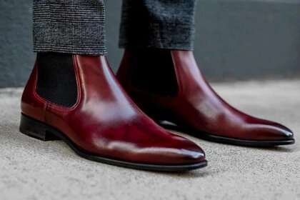 Karev Burgundy Chelsea Baffin Chelsea Boots