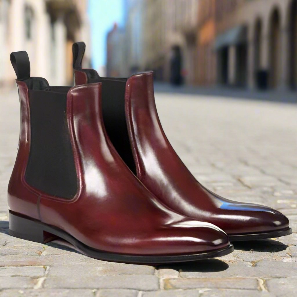 Karev Burgundy Chelsea Chelsea Boots For Sale