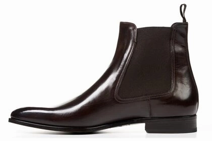 Karev Dark Brown Chelsea Flat Chelsea Boots