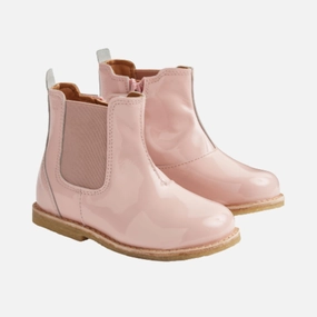 Keelan Chelsea Patent - powder Slip-on Chelsea Boots