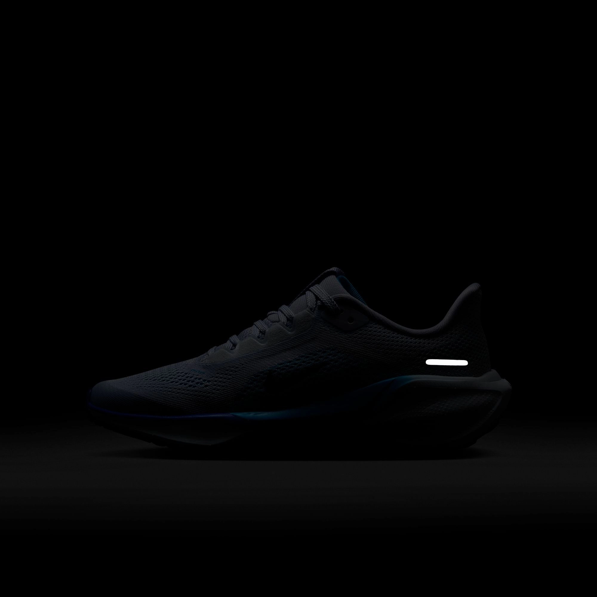 Kid's Air Zoom Pegasus 41 (004 - Ghost/Blue Void-Football Grey-Deep Night) Running Shoe For Pronation