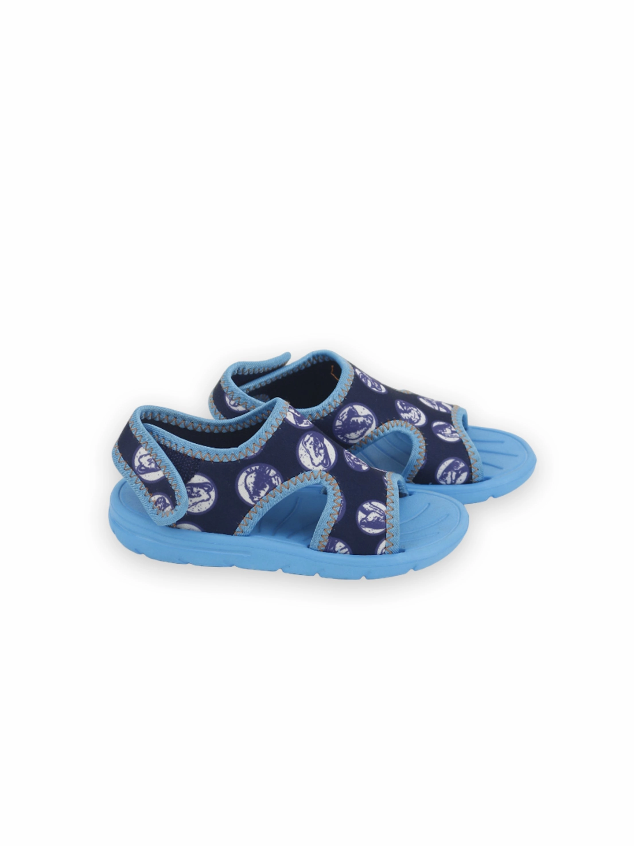 Kid's Boy Graphic Printed Sandals,Blue Leopard Print Sandals