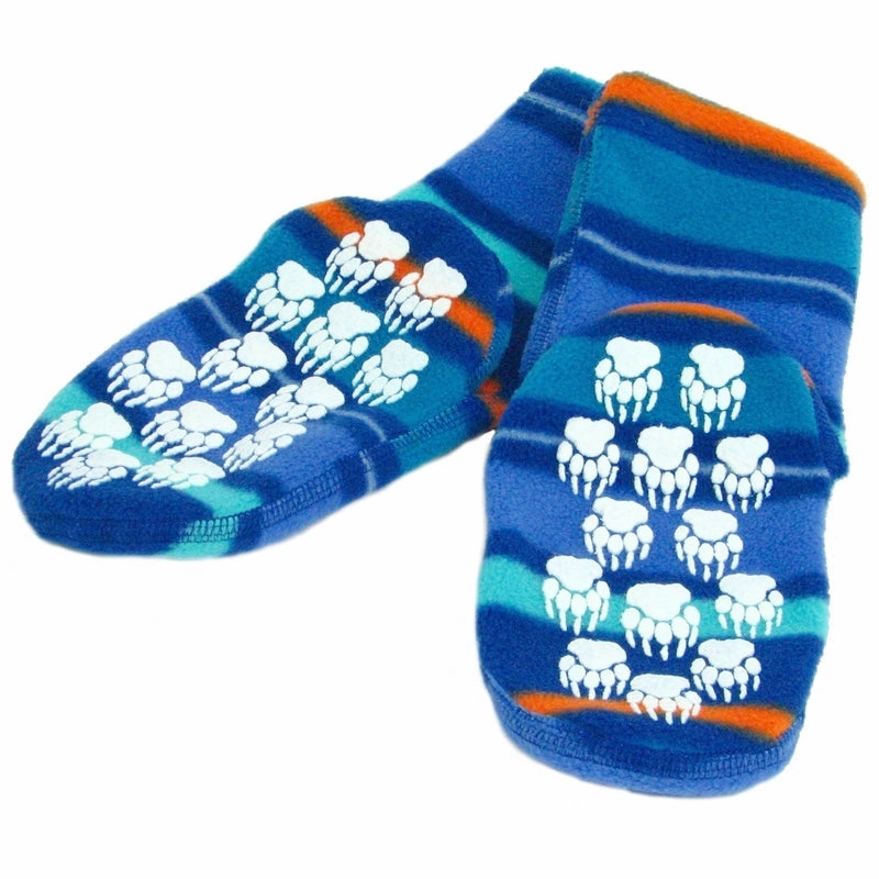 Kids' Nonskid Fleece Socks - Jazz Stripes The Row Boots