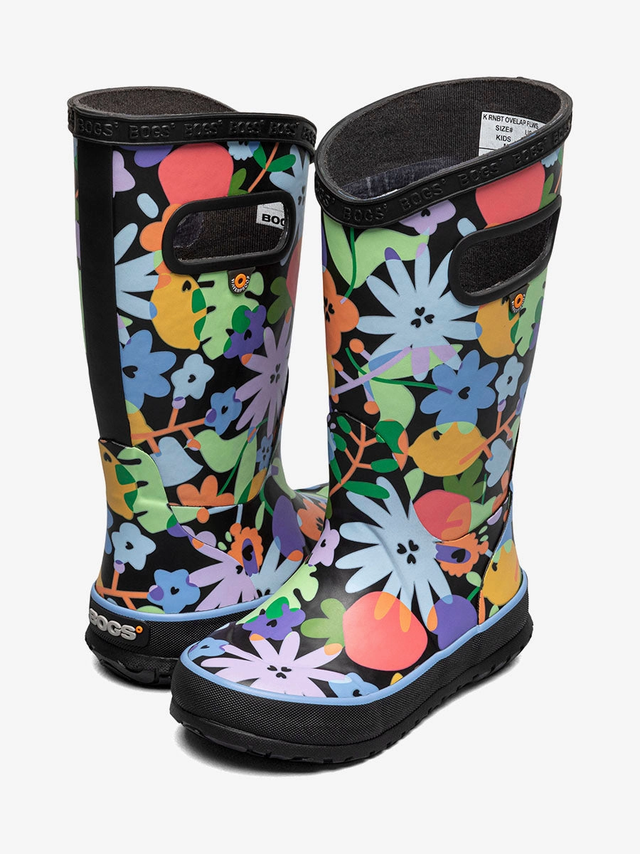 Chooka Tall Rain Boots Kids' Rainboot Overlap Flowers