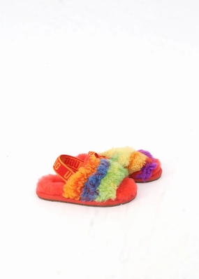 Kids Girl's Colorblocked Fur Slippers,Multi Great Slippers