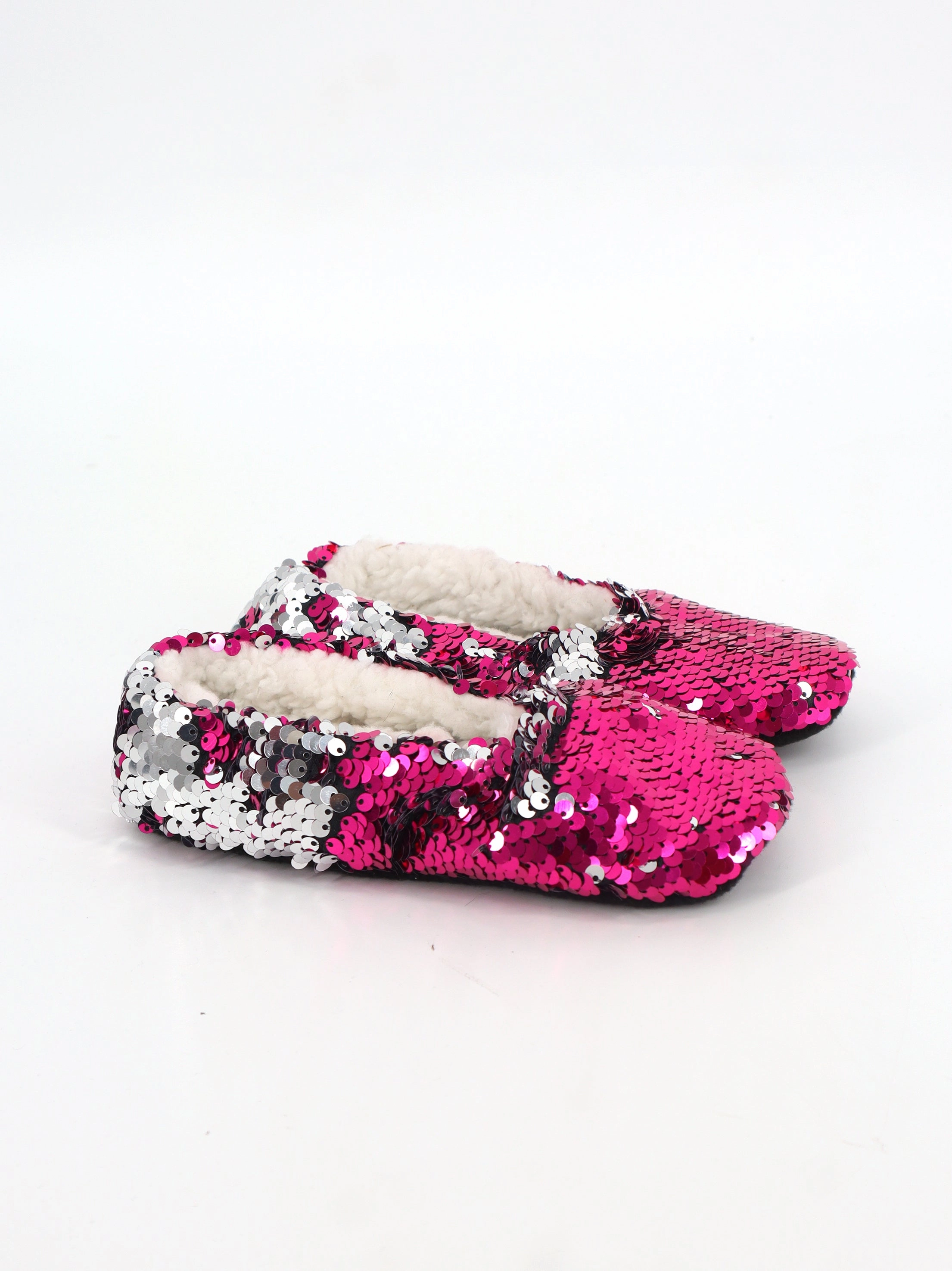 Kids Girl's Sequined Slippers,Pink Slippers Cheetah
