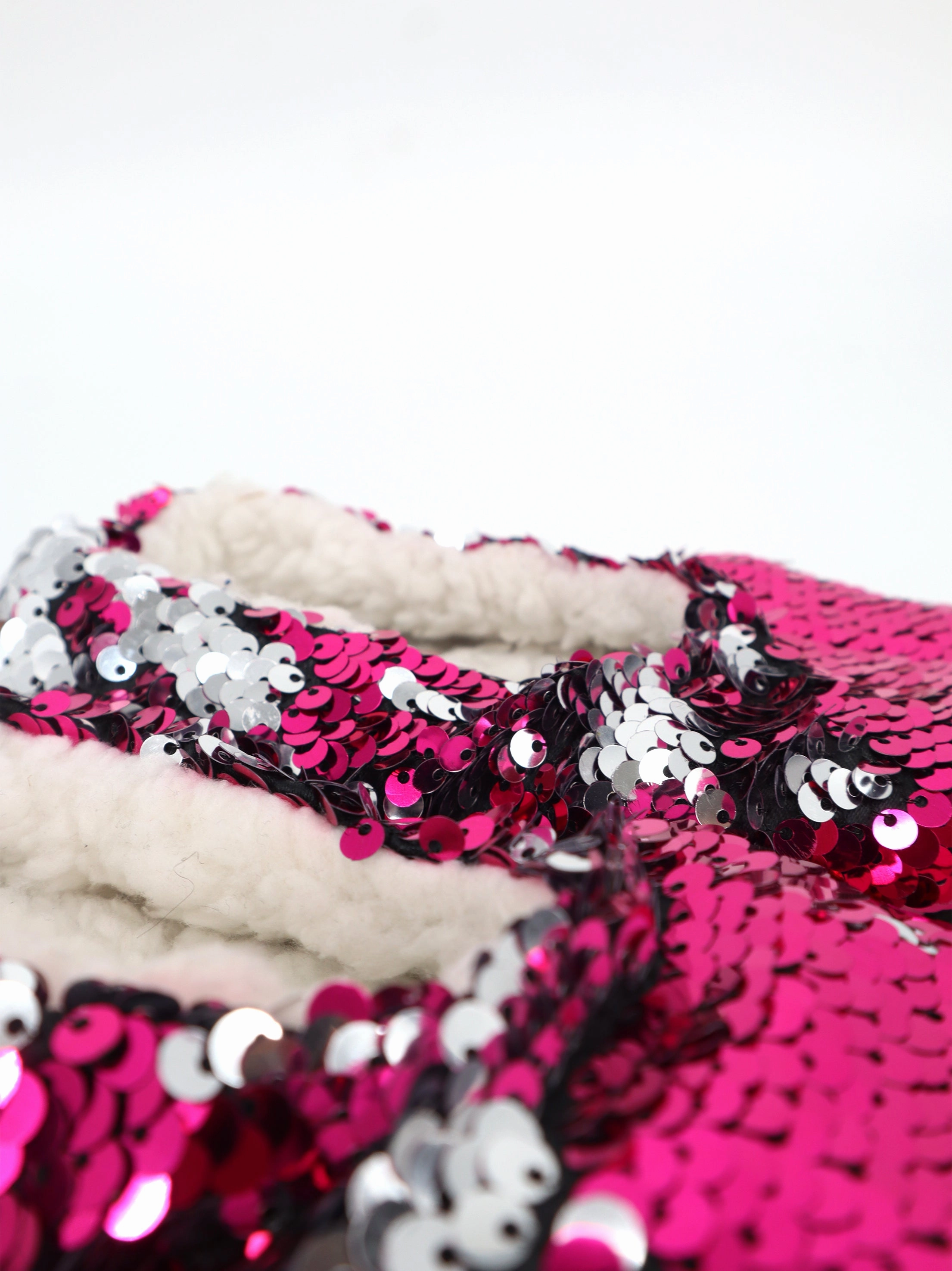 Metallic Slides Kids Girl's Sequined Slippers,Pink