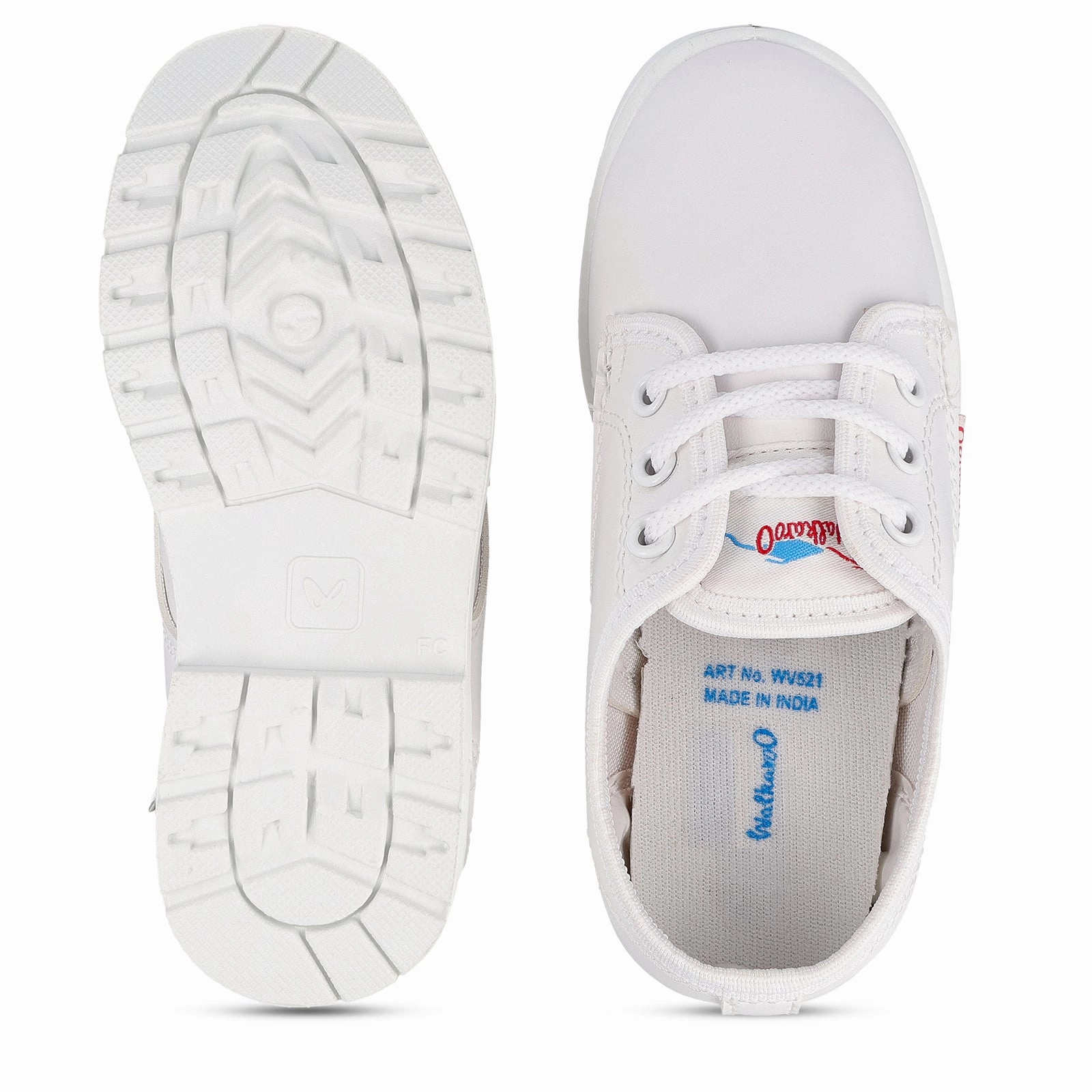 Stability Shoe Kids School Shoes - WV521 White