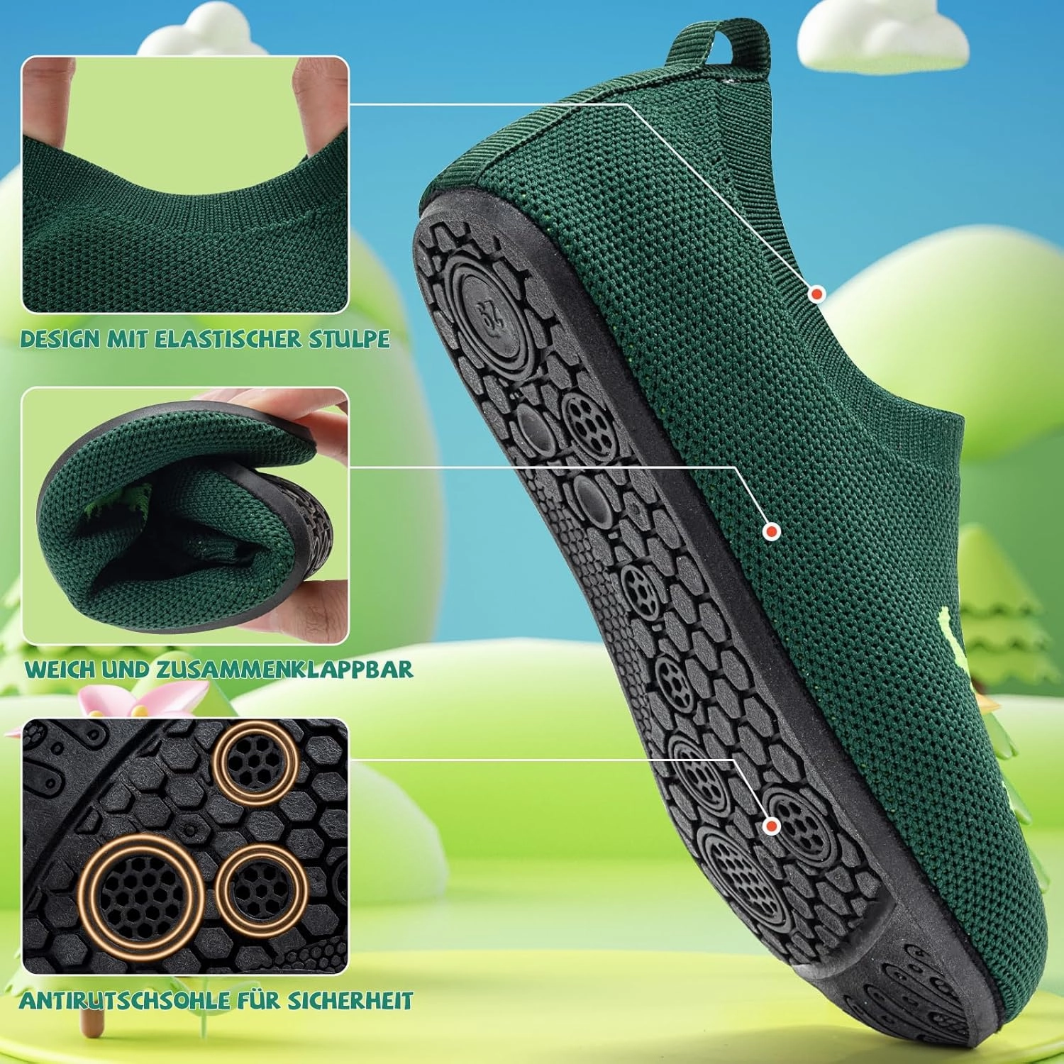 KOWAYI Kids Boys Flip Barefoot, Girls Soft Backpack Shoes, Light Bathing Shoes, Cute Walking Learning Shoes Asics Japan Pro Skateboarding Shoe