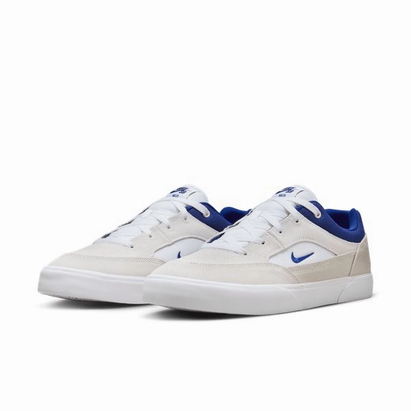 Nike SB Malor Skate Shoes White - Deep Royal Blue - Platinum Tint University Of Oklahoma Nike Shoes