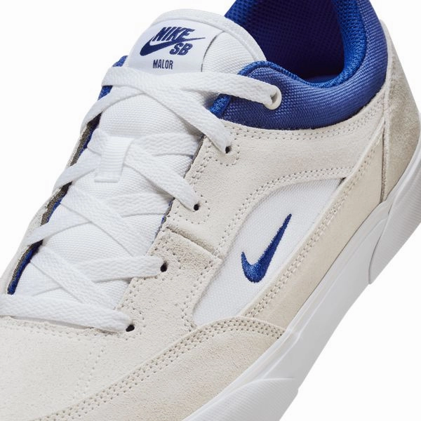 Nike SB Malor Skate Shoes White - Deep Royal Blue - Platinum Tint Nike Acg Hike Shoes