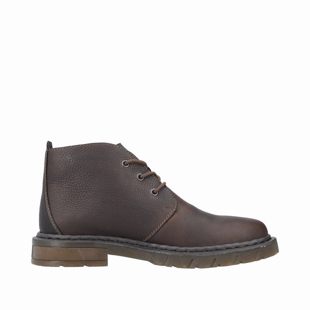 Spiderman Rain Boots Rieker 31640-25 Mens Brown Leather Lace Up Ankle Boots