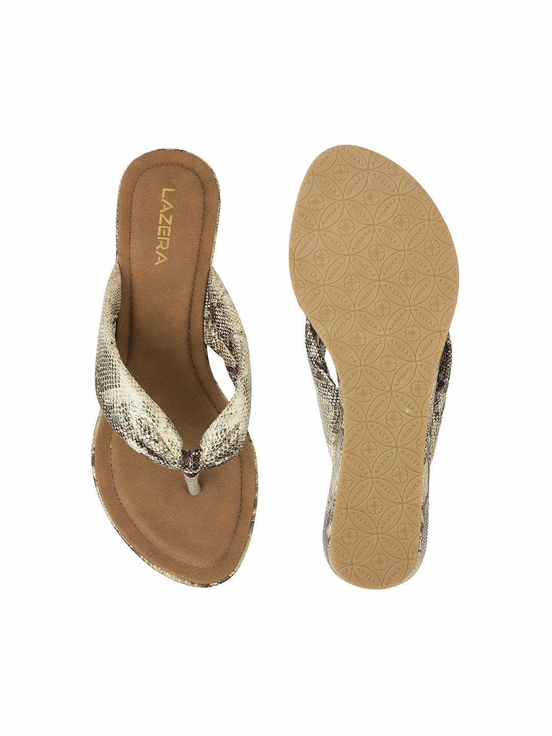 Bachelorette Flip Flops Lazera Textured Wedge Flip-Flops (1567)