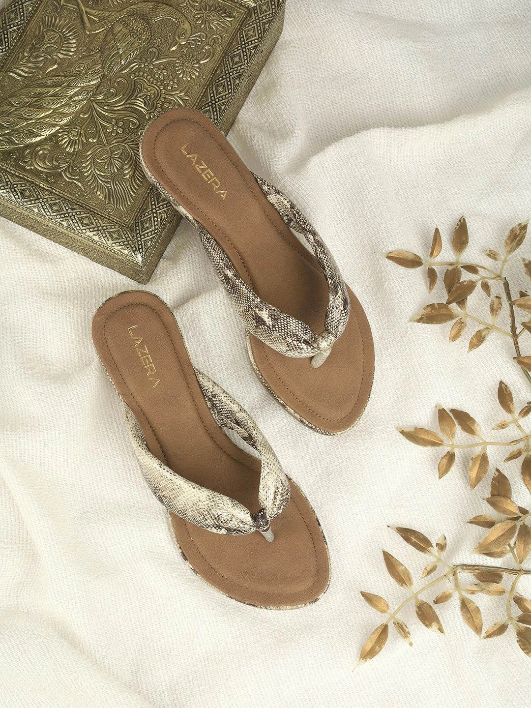 Lazera Textured Wedge Flip-Flops (1567) Clear Wedge Flip Flops