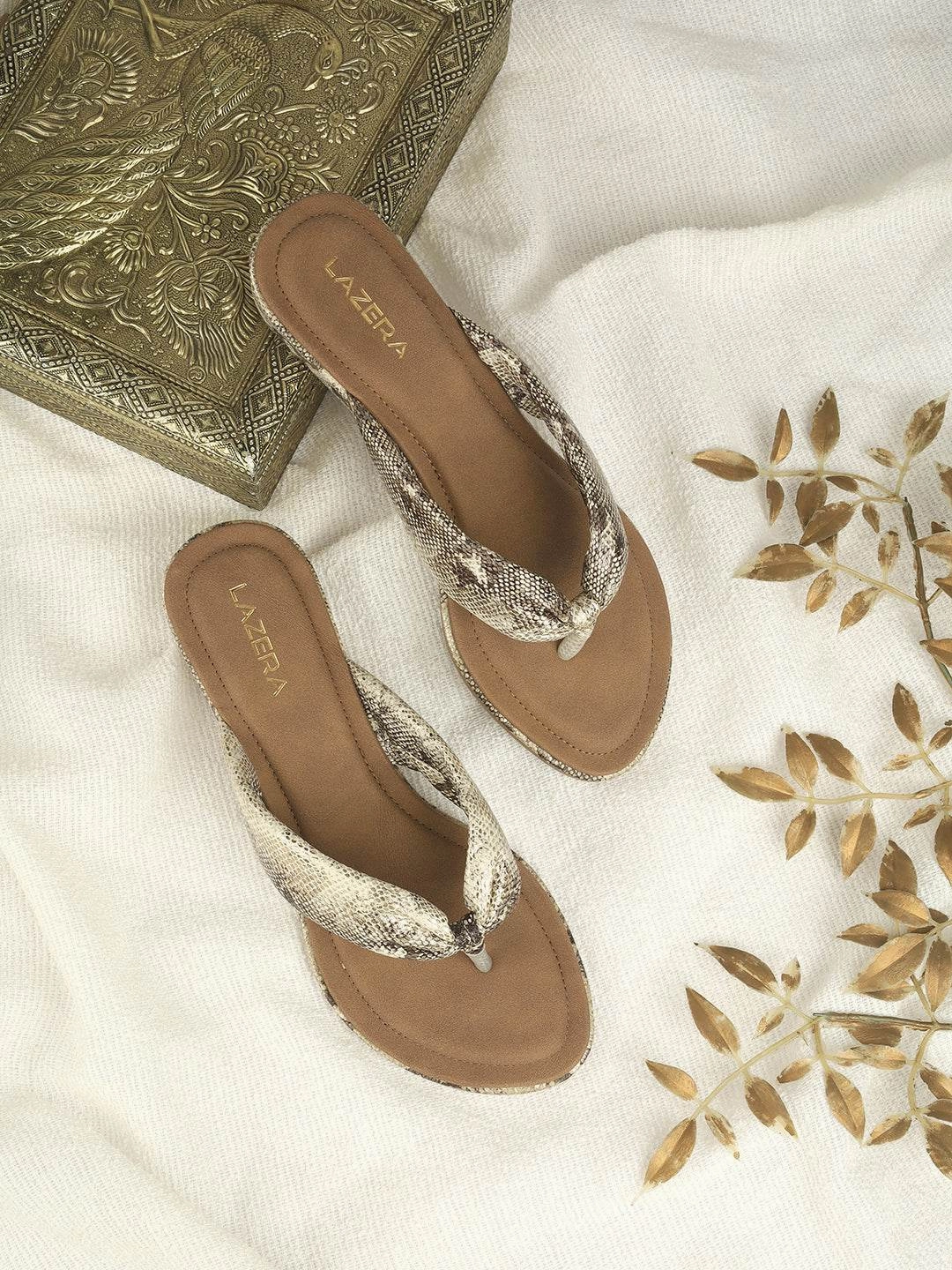 Lazera Textured Wedge Flip-Flops (1567)