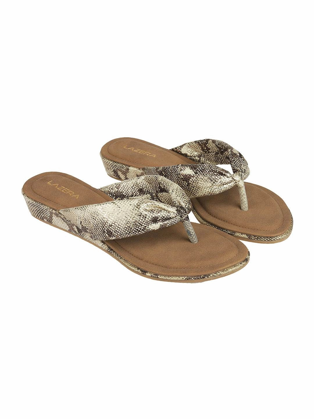 Best Barefoot Flip Flops Lazera Textured Wedge Flip-Flops (1567)