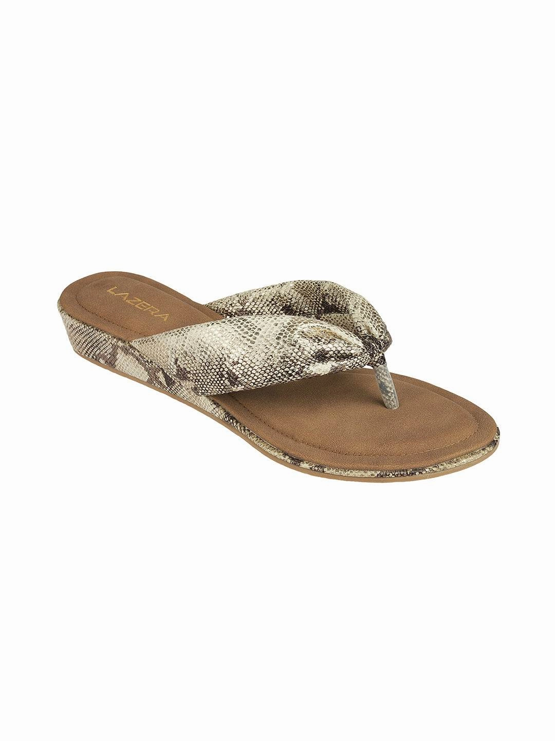 Lazera Textured Wedge Flip-Flops (1567)
