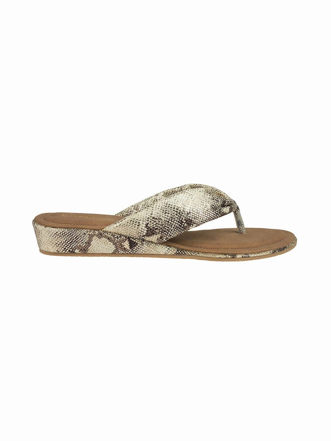 Lazera Textured Wedge Flip-Flops (1567)