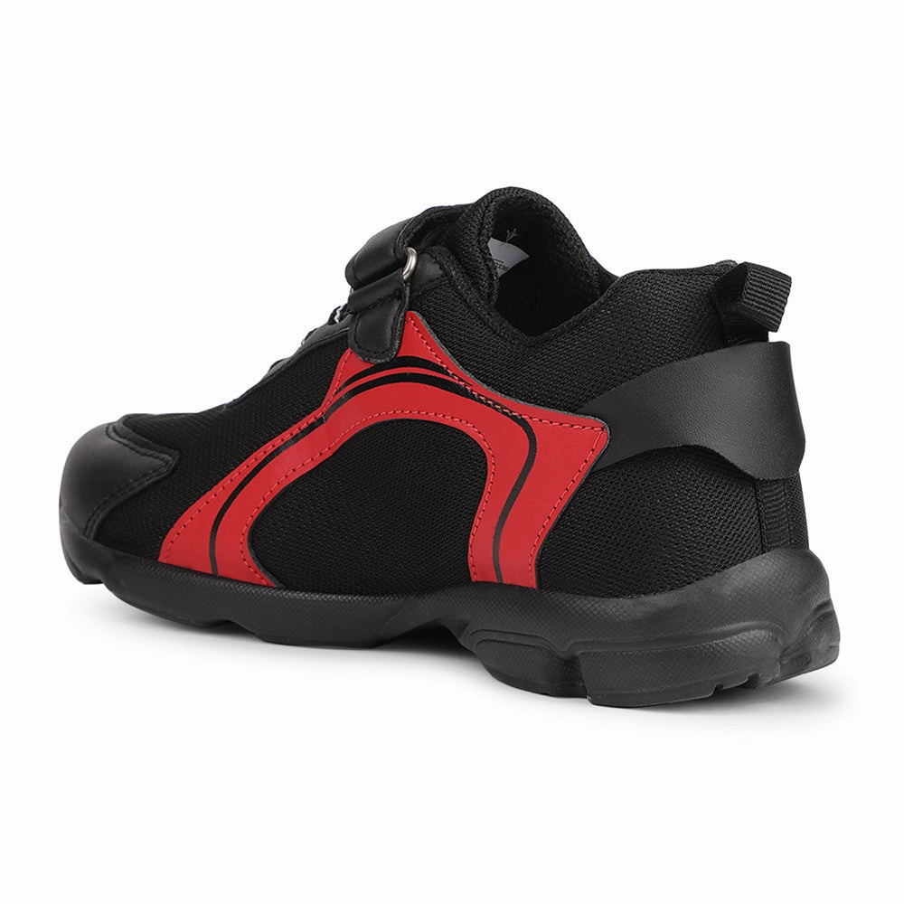 Bondi 9 Running Shoes Leap7x Black Non Lacing Sports Running Shoes For Kids KSN 670V By Liberty