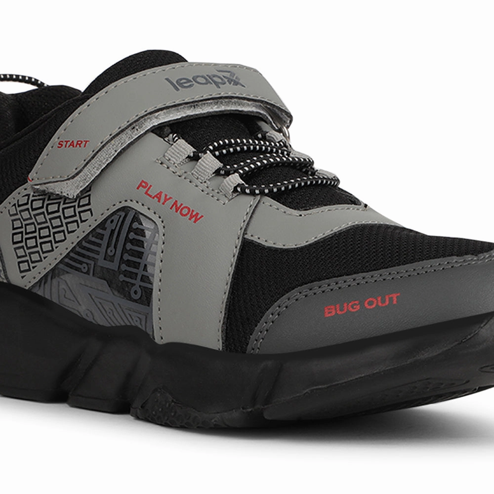 Leap7x Grey Non Lacing Sports Running Shoes For Kids POLAR 50 By Liberty Top Ten Running Shoes