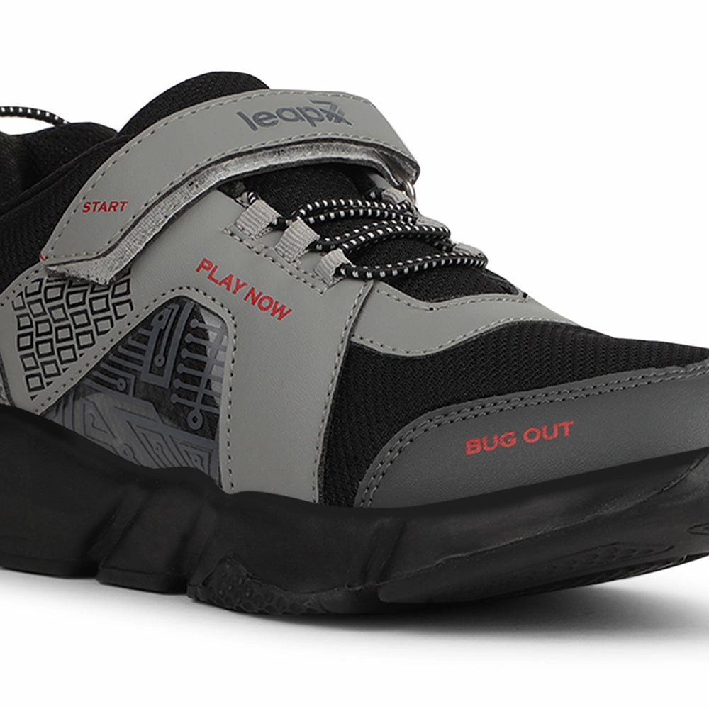 Reebok Running Shoes Leap7x Grey Non Lacing Sports Running Shoes For Kids POLAR 50 By Liberty