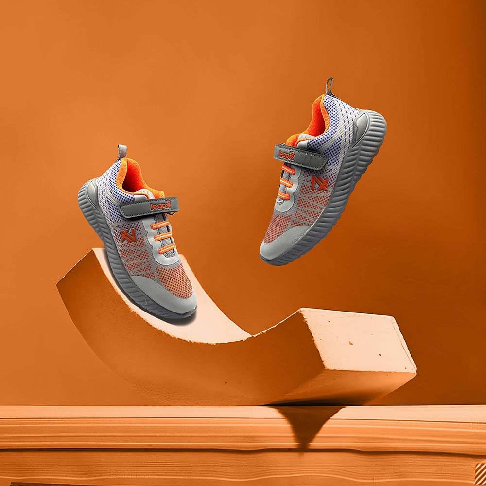 Best Shoes For Beach Walking Leap7x Light Grey Velcro Sports Walking Shoes For Kids NITKID-4E By Liberty
