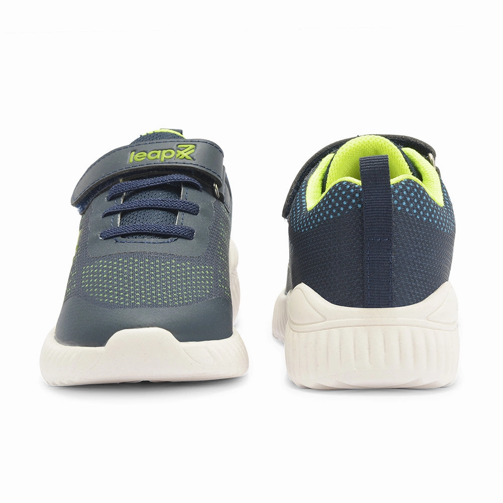 Leap7x Navy Blue Velcro Sports Walking Shoes For Kids NITKID-4E By Liberty For Italy Comfortable Walking