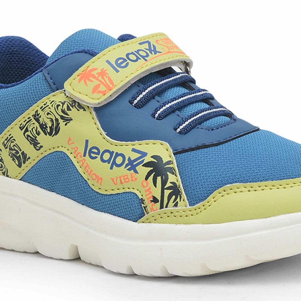 Comfy Walking Shoes For Travel Leap7x Royal Blue Sports Non Lacing Walking Shoes For Kids TURBO-1E By Liberty
