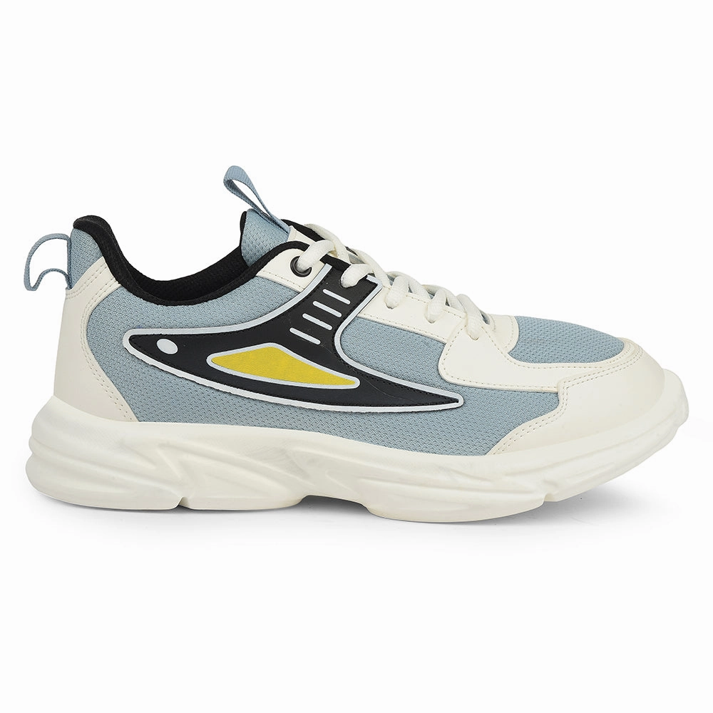 Leap7x Sky Blue Sports Lacing Running Shoes For Kids CLOUDY-5L By Liberty Trail Running