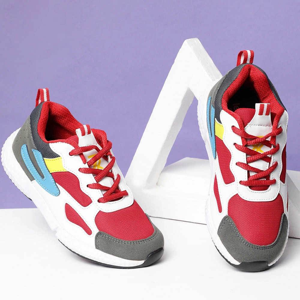 Leap7x Sports Lacing Shoe For Kids (Maroon) CARRY-03 By Liberty For Walking Best Slip On Walking