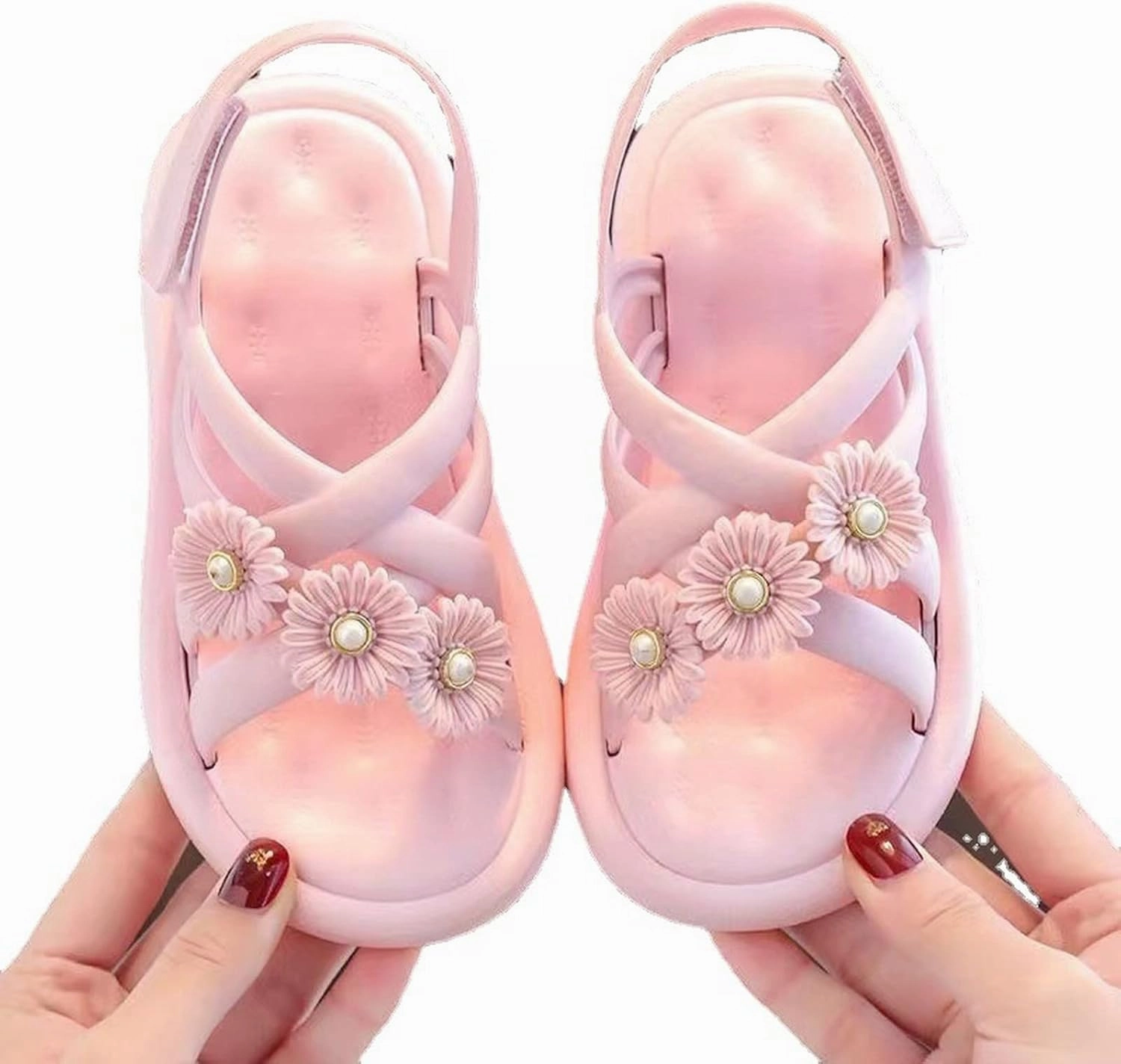 Kids Party Shoes Toddler Baby Girl Shoes Breathable Shoe Dew Toe Shoe Bag Head Sandals Girl Baby Soft Sandals Sport Shoes Asics Gel