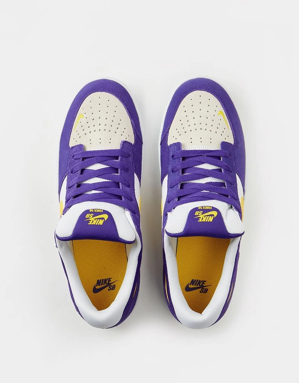 Nike SB Force 58 Skate Shoes - Court Purple/Amarillo-White-White Nike Shoes Under $50